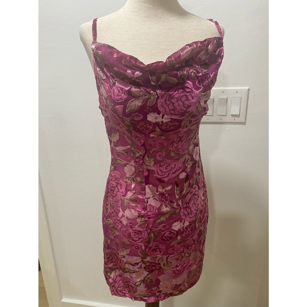 Tiger Mist floral velvet burnout dress
